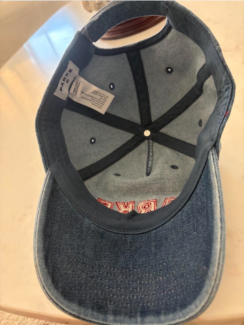 Parke x Target Denim Baseball Hat- Cap men’s women’s Unisex - Picture 3 of 3